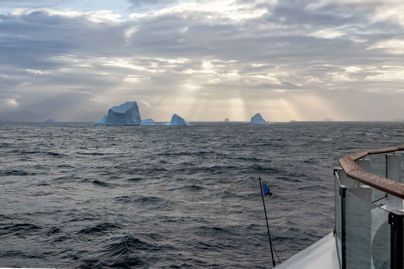 small Islets and Icebergs off South Georgia