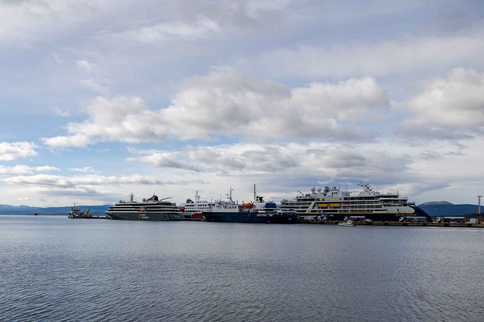 Cruise ship pier from town