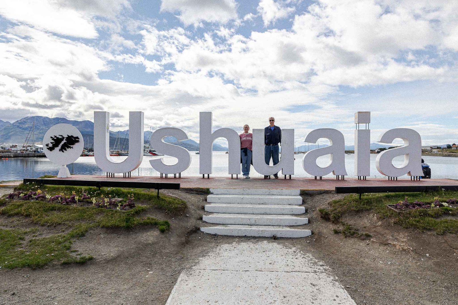 Conrad and I at the Ushuaia sign