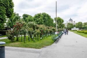 Rose garden in the city center