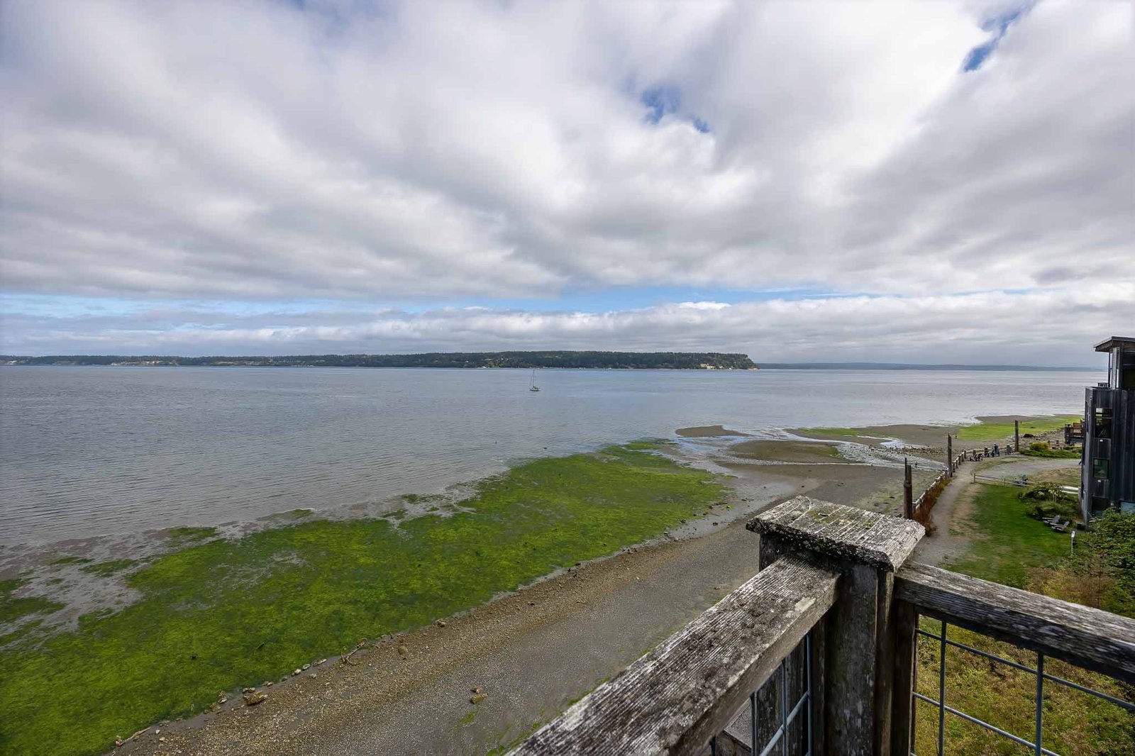 View from our balcony at low tide