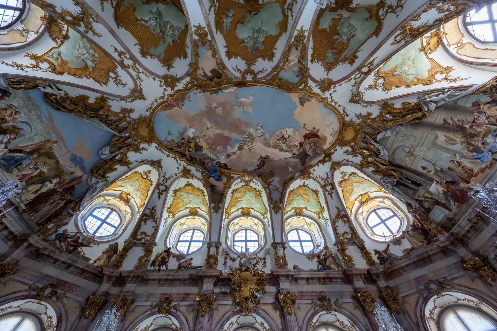 Entry fresco at the Residence