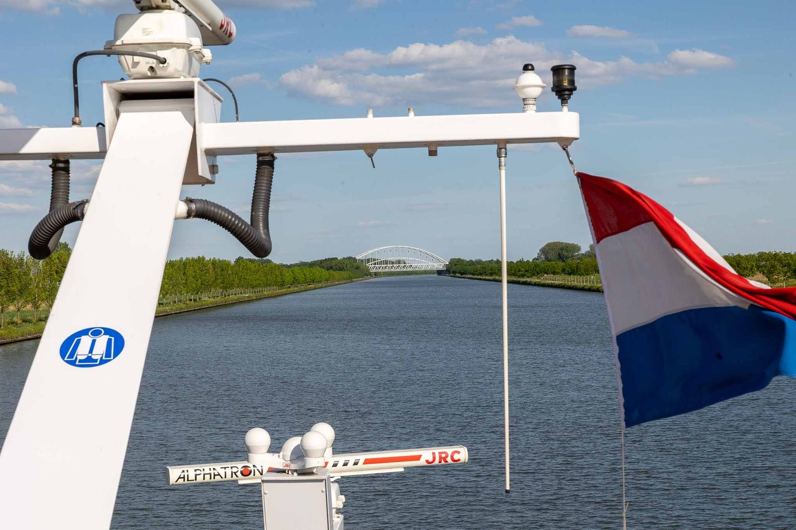 Bridge from the ship as we are sailing
