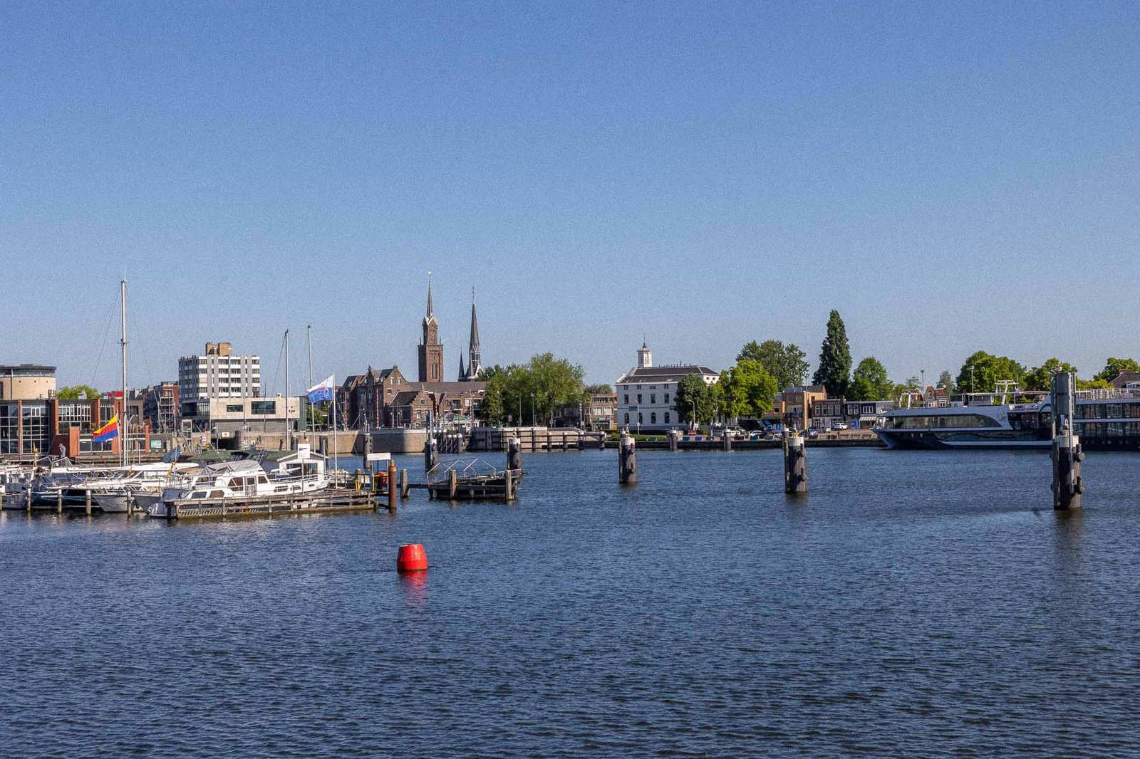 View of the church by the bridge in Zaandam
